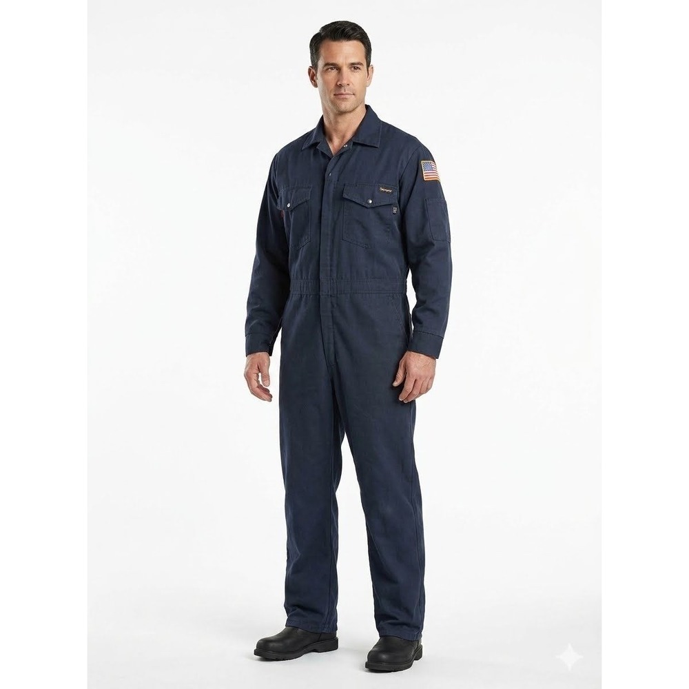 Workrite FR | Navy Blue Nomex Flame Resistant Coveralls CAT 1 | Size‎ 42S